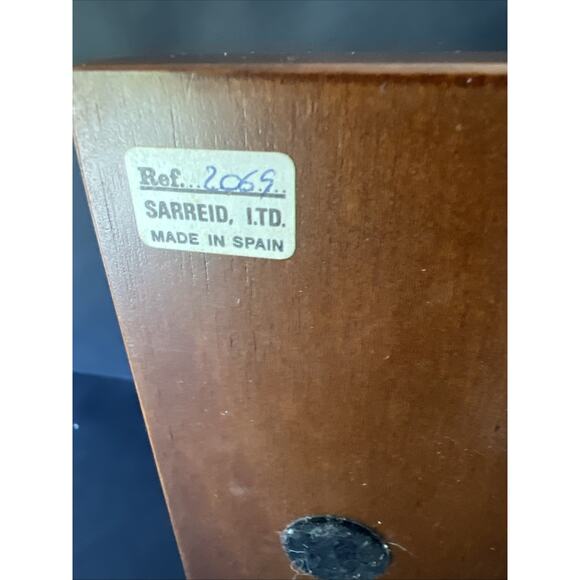 Vintage Bookends Wooden Spanish Medieval Style Made in Spain Brass & Silver Tone - Picture 6 of 13